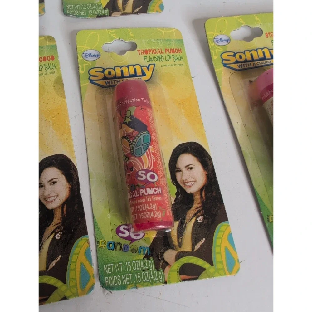 Lot Of 10 Disney Sonny Lip Balms French Vanilla Topical Punch Strawberry More!
